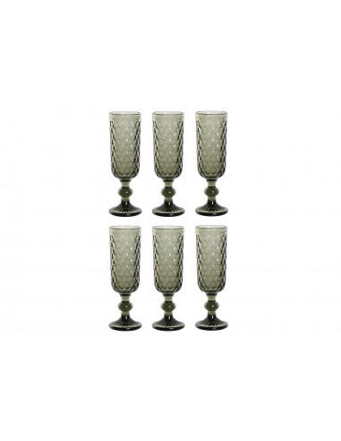 COPA SET 6 CRISTAL 7X7X20 150ML GRIS