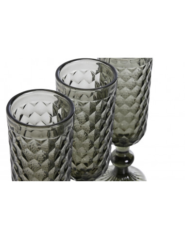 COPA SET 6 CRISTAL 7X7X20 150ML GRIS