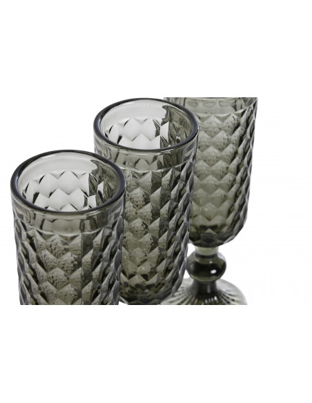 COPA SET 6 CRISTAL 7X7X20 150ML GRIS
