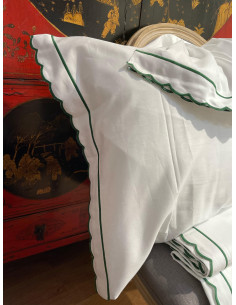 SABANAS COLECCIÓN DULZURA SATÉN 180/200 Blanco/Verde... 2