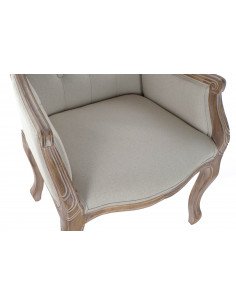 SILLÓN LINO RUBBERWOOD 62X55X100 BEIGE 2