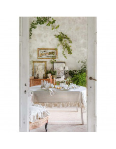 FUNA DE COJÍN TOILE DE JOUY CON VOLANTE 12CM SURT 2